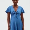 CLAUDIE PIERLOT Raffia - Robe De Jour - Bleu Orage -Claudie Pierlot Mode 028234554aa248f481784d7dad4ff48a