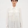 CLAUDIE PIERLOT Calling - Chemisier - Ecru -Claudie Pierlot Mode 03b128ec377541b49a0f600f361b3db1