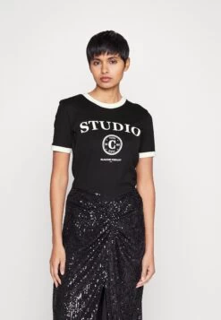 CLAUDIE PIERLOT Trailer - T-Shirt Imprimé - Noir