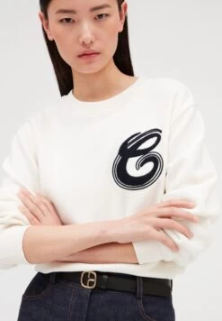 CLAUDIE PIERLOT Tari - Sweatshirt - Ecru -Claudie Pierlot Mode 044388dd1abf4fc993fd131d1fb9b246