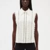 CLAUDIE PIERLOT Beflower - Débardeur - Ecru -Claudie Pierlot Mode 0480d94cf8354e3f902c6a2e01d39146