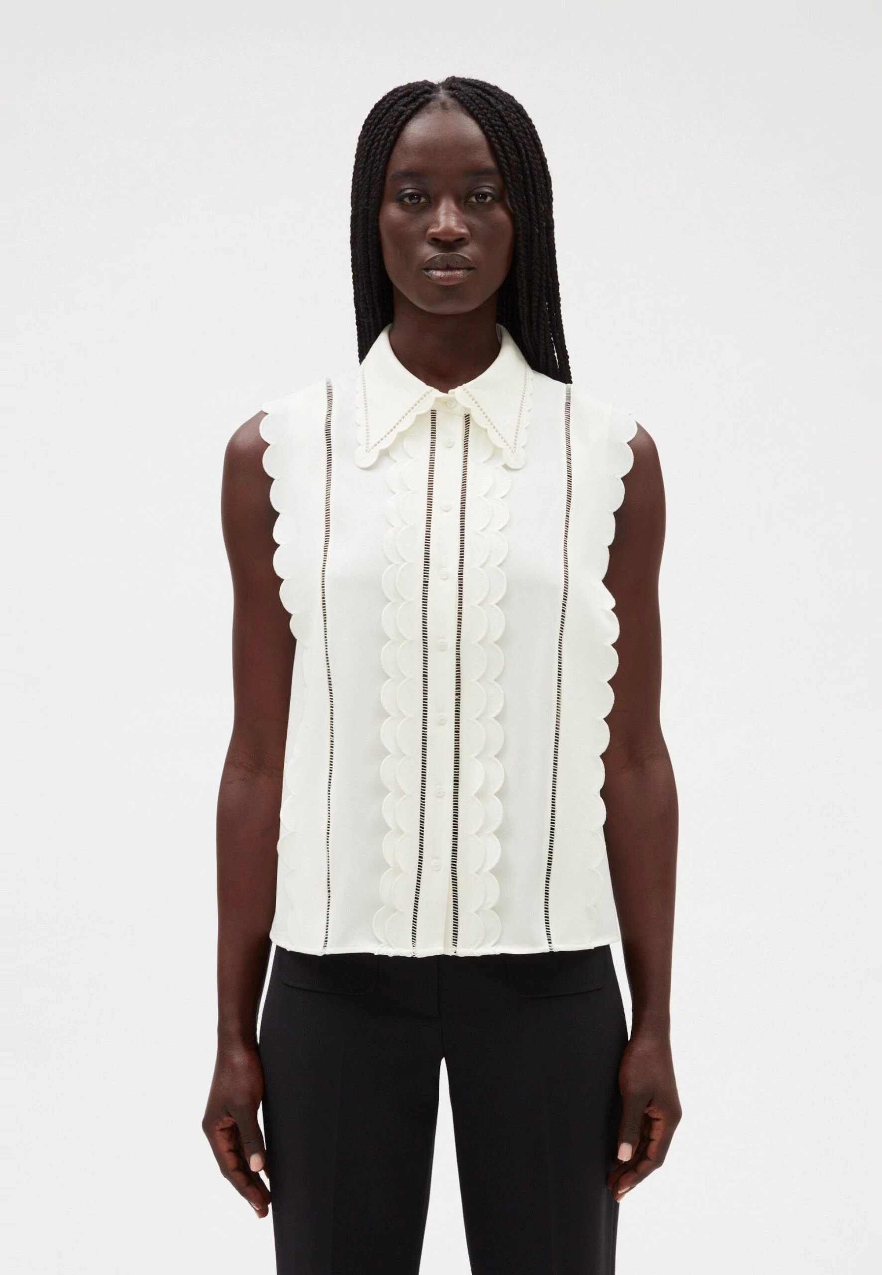 CLAUDIE PIERLOT Beflower - Débardeur - Ecru 3 CLAUDIE PIERLOT Beflower - Débardeur - Ecru