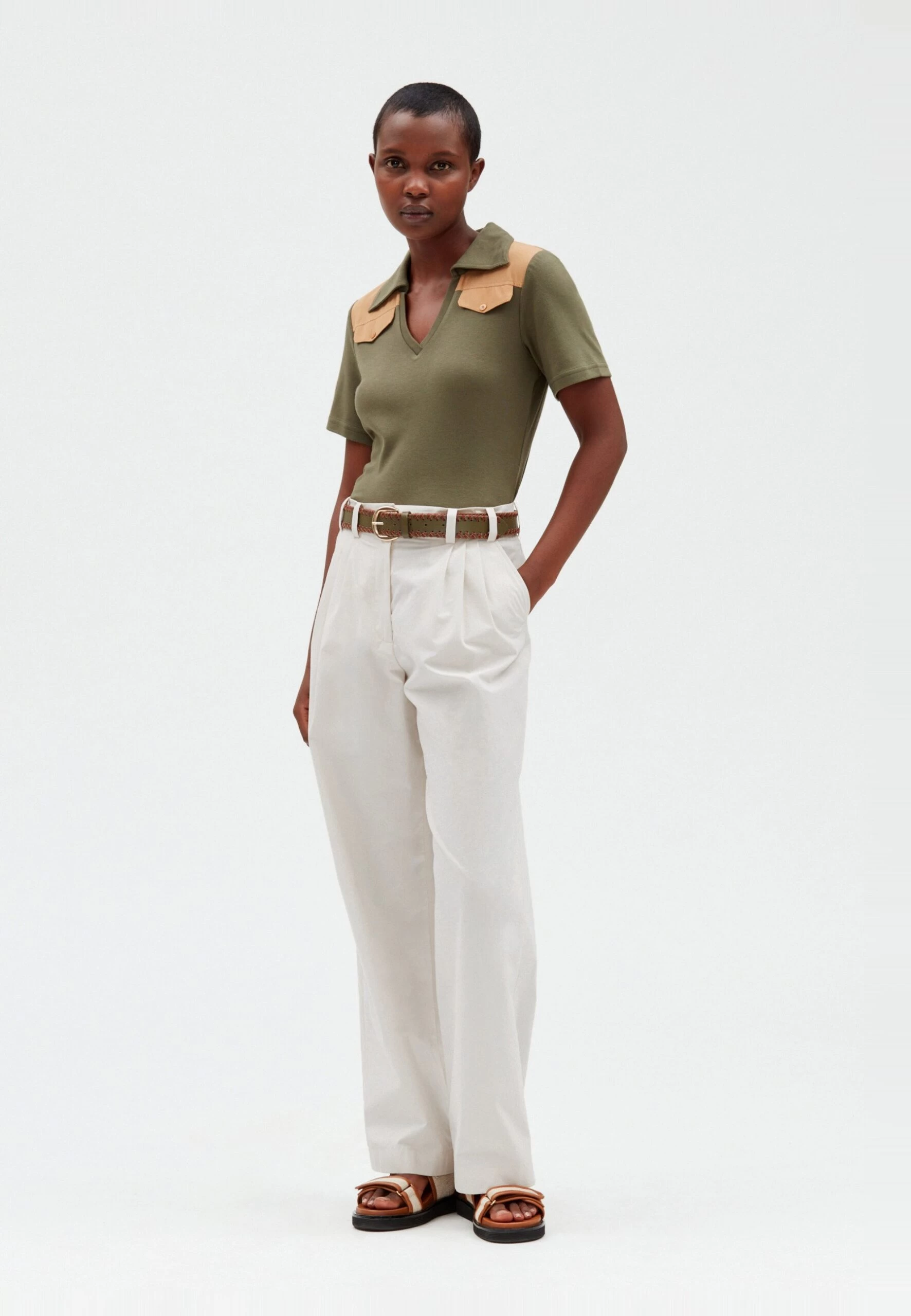 CLAUDIE PIERLOT Pearl - Pantalon Classique - Ivoire 6 CLAUDIE PIERLOT Pearl - Pantalon Classique - Ivoire – Image 4