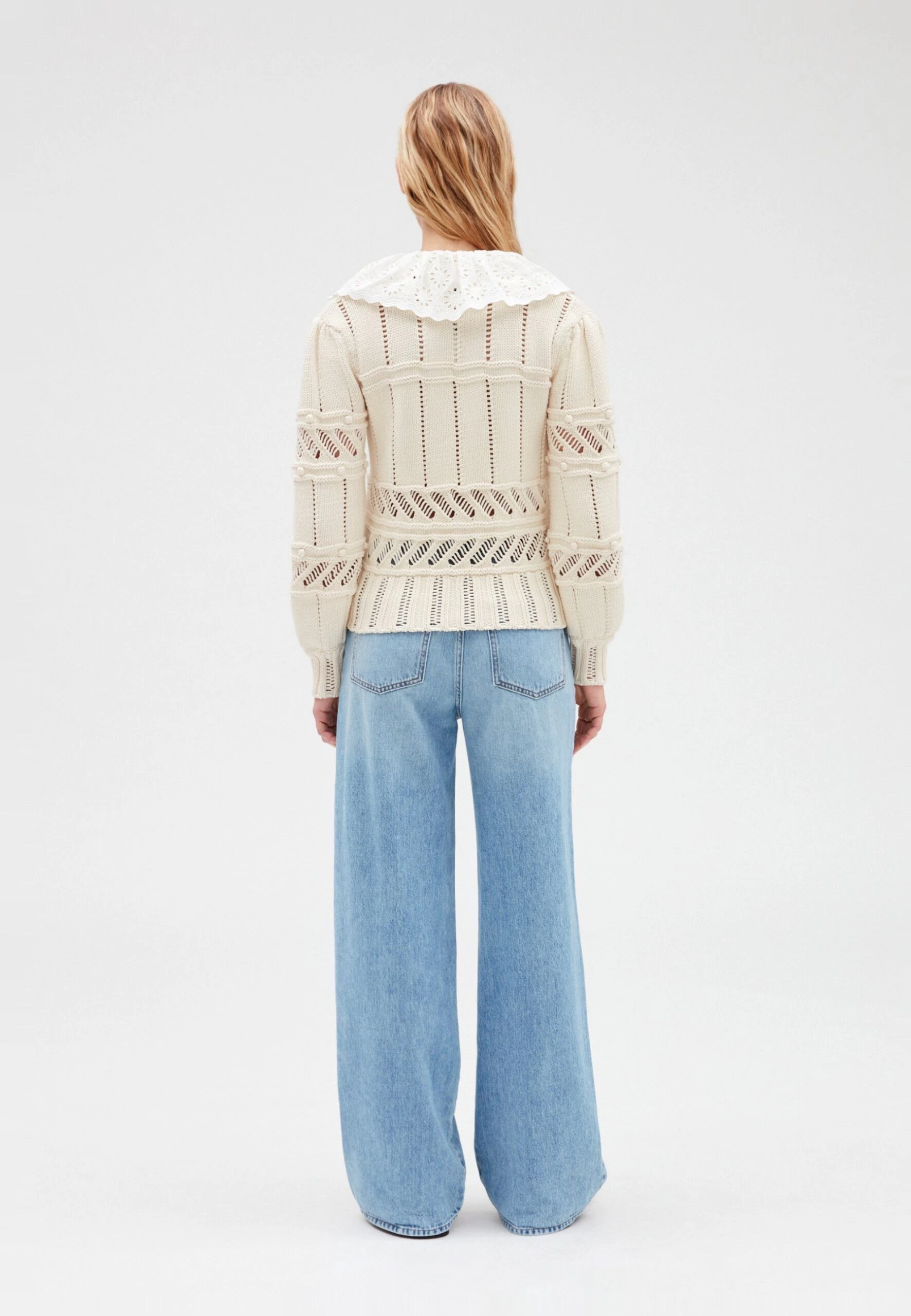 CLAUDIE PIERLOT Madelaine - Gilet - Ecru 5 CLAUDIE PIERLOT Madelaine - Gilet - Ecru – Image 3