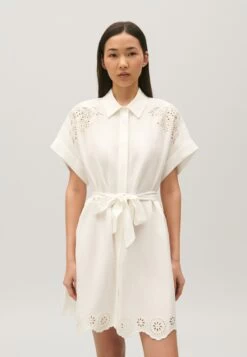 CLAUDIE PIERLOT Raflia - Robe Chemise - Ecru