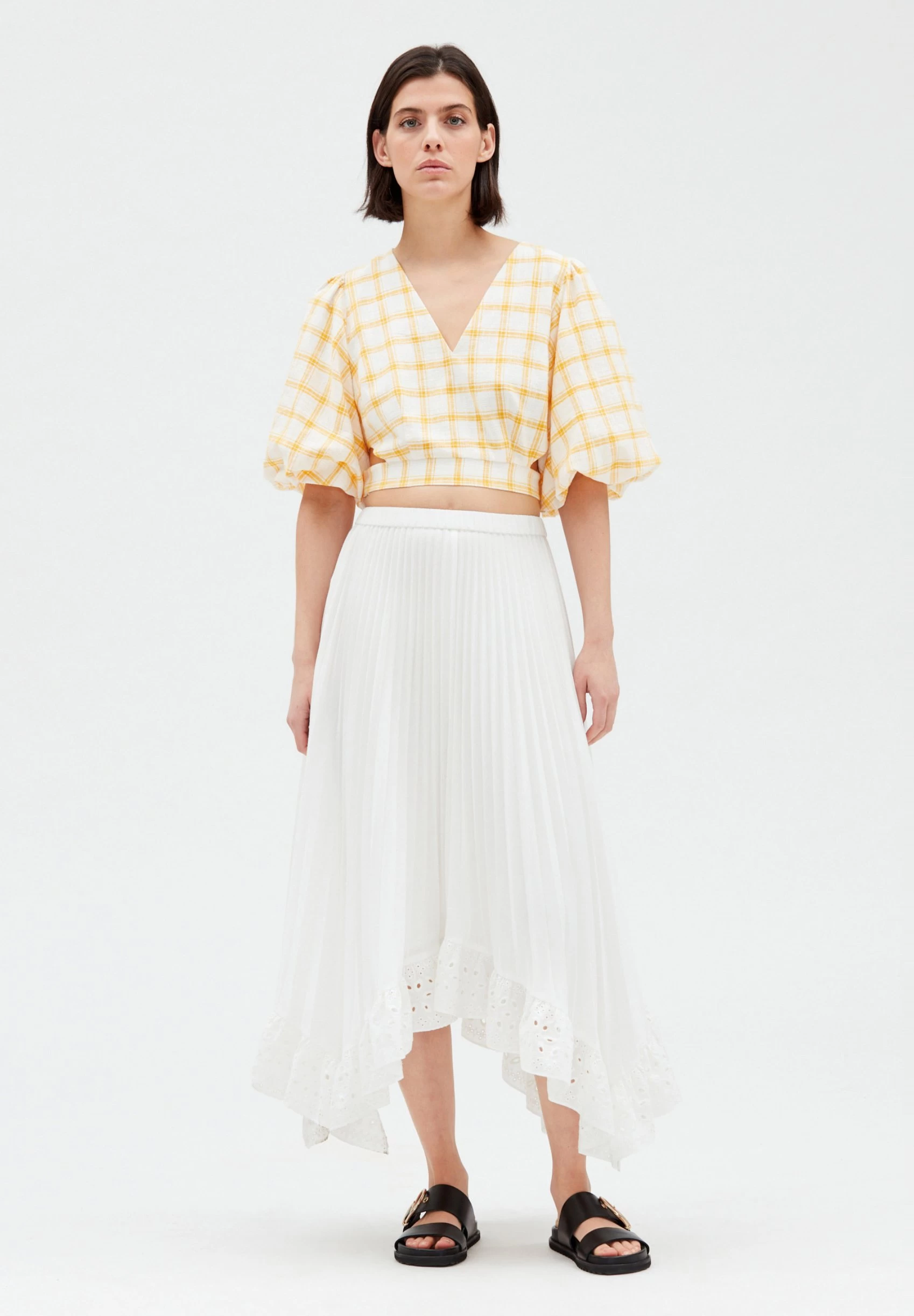 CLAUDIE PIERLOT Selode - Jupe Plissée - Ecru 6 CLAUDIE PIERLOT Selode - Jupe Plissée - Ecru – Image 4