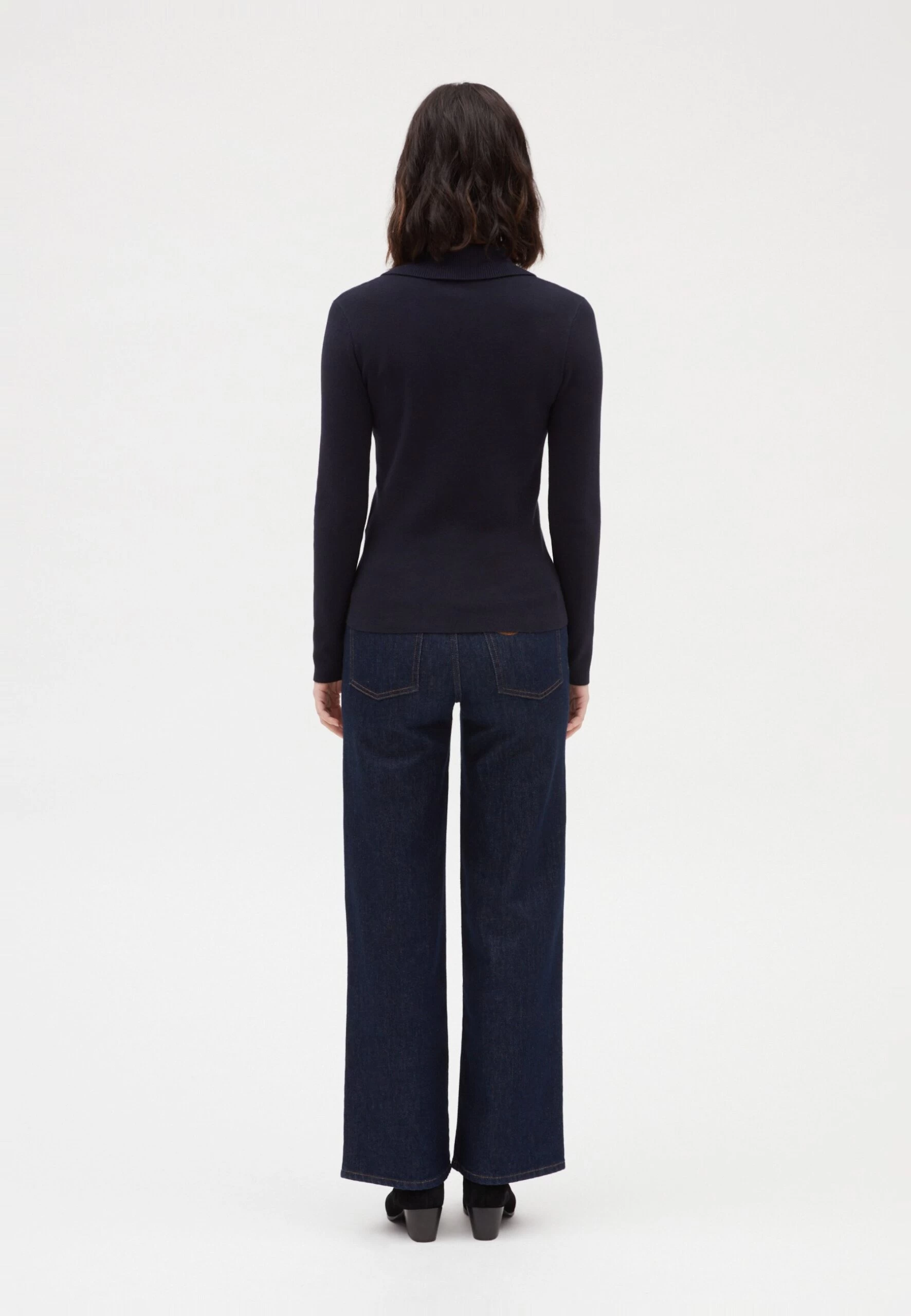 CLAUDIE PIERLOT Magnesa. - Polo - Marine 5 CLAUDIE PIERLOT Magnesa. - Polo - Marine – Image 3