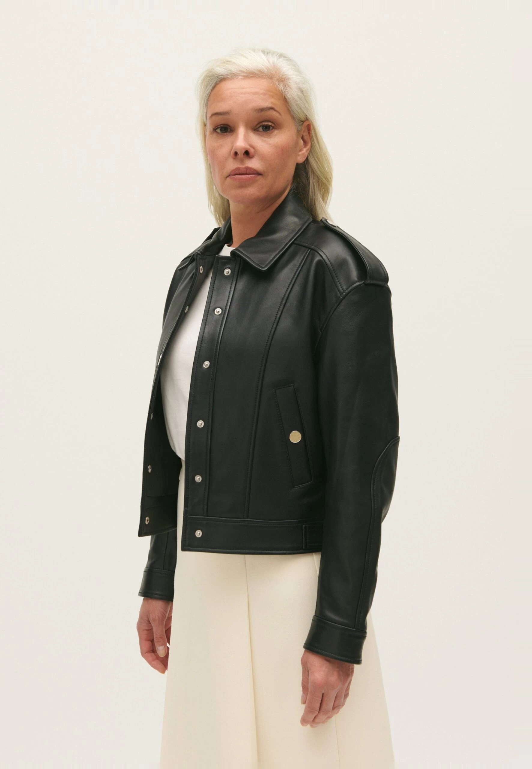 CLAUDIE PIERLOT Caillou - Veste En Cuir - Noir 6 CLAUDIE PIERLOT Caillou - Veste En Cuir - Noir – Image 4