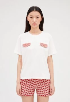 CLAUDIE PIERLOT Tongabis - T-Shirt Imprimé - Ecru