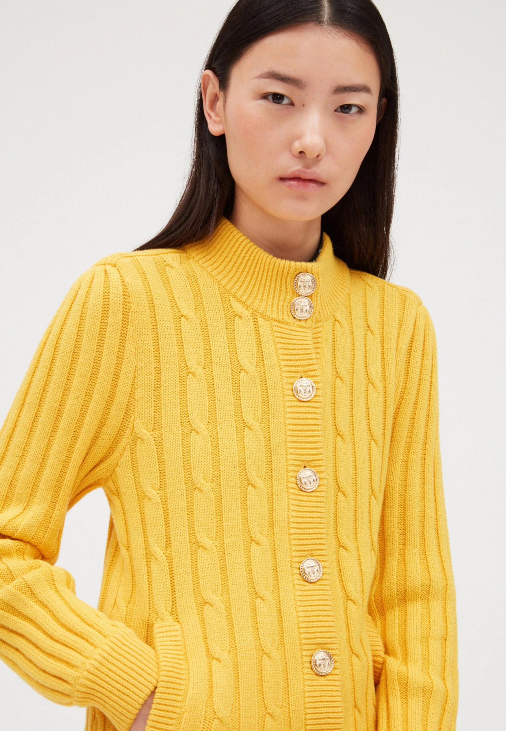 CLAUDIE PIERLOT Gilet - Jaune 6 CLAUDIE PIERLOT Gilet - Jaune – Image 4