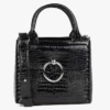 CLAUDIE PIERLOT ANOUCKSMALLREPTILECROCO - Sac à Main En Cuir Aspect Croco | Noir -Claudie Pierlot Mode 2430160