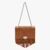 CLAUDIE PIERLOT ANGELA FRINGES - Sac Porté épaule Matelassé En Cuir | Marron -Claudie Pierlot Mode 2673093