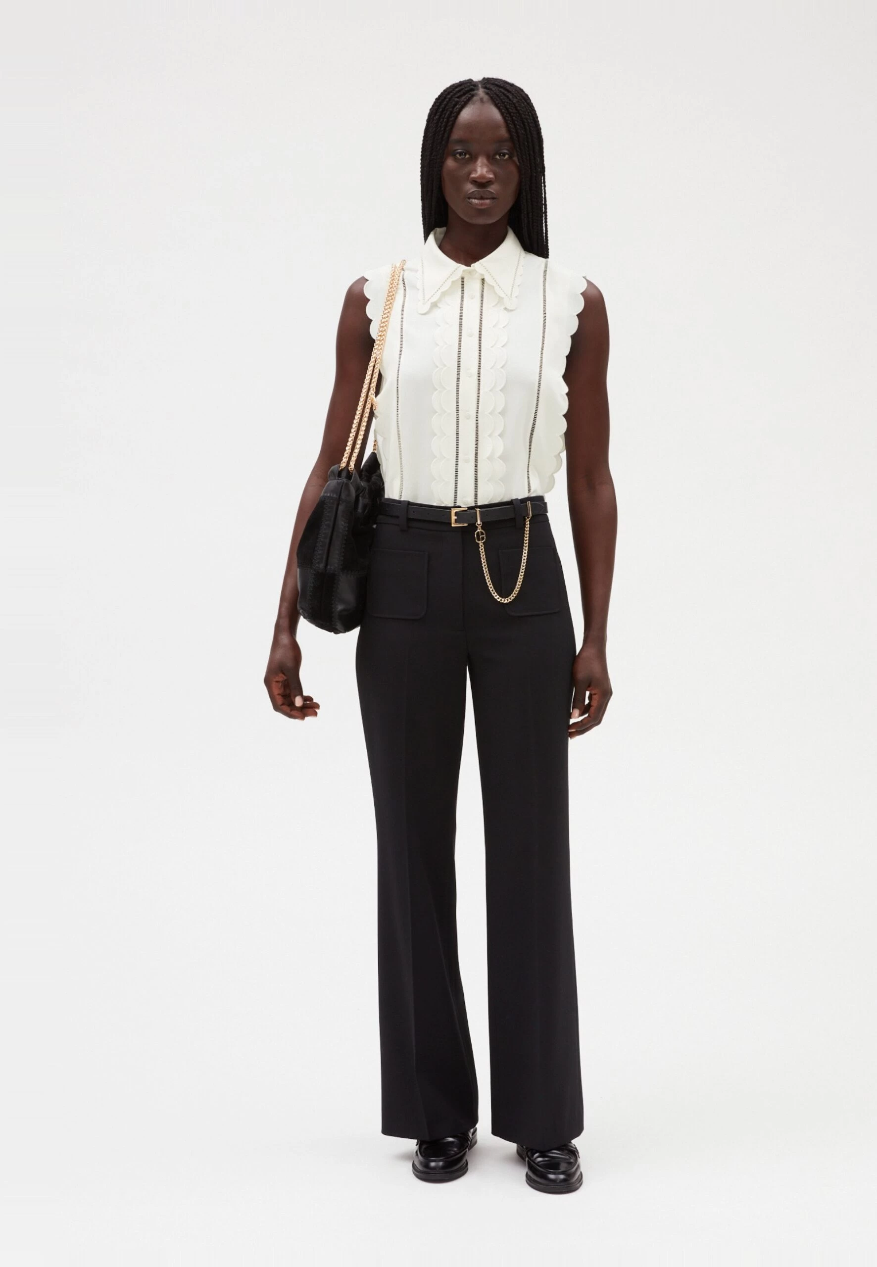 CLAUDIE PIERLOT Beflower - Débardeur - Ecru 4 CLAUDIE PIERLOT Beflower - Débardeur - Ecru – Image 2