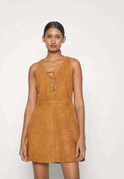 CLAUDIE PIERLOT Robe De Jour - Camel