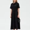 CLAUDIE PIERLOT Repos - Robe Chemise - Noir -Claudie Pierlot Mode 2aebefb579ed4a2a8772095c739f7122