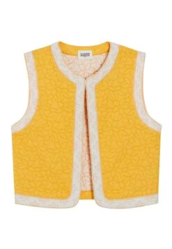 CLAUDIE PIERLOT Virgile - Veste Sans Manches - Mimosa -Claudie Pierlot Mode 2d77fafaa648414cb5465666fca2bae5