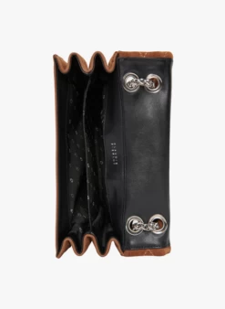 CLAUDIE PIERLOT ANGELA FRINGES - Sac Porté épaule Matelassé En Cuir | Marron -Claudie Pierlot Mode 3003228