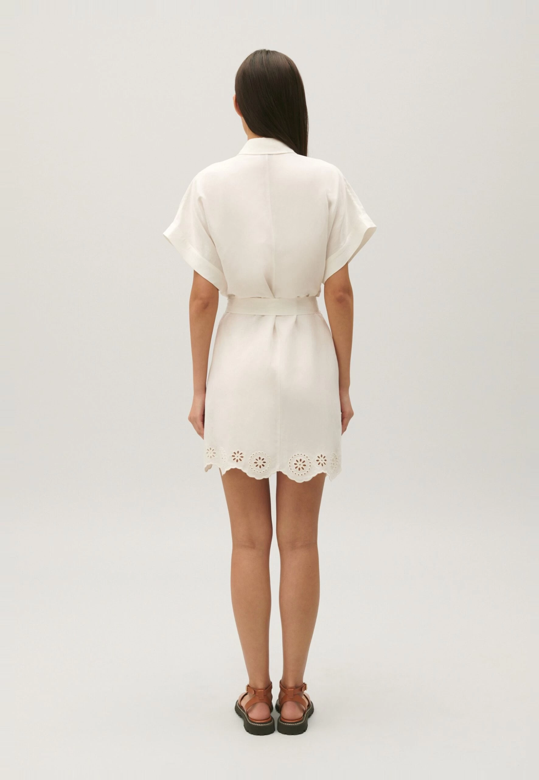 CLAUDIE PIERLOT Raflia - Robe Chemise - Ecru 5 CLAUDIE PIERLOT Raflia - Robe Chemise - Ecru – Image 3