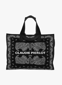 CLAUDIE PIERLOT Cabas Imprimé En Coton | Noir