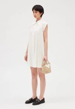 CLAUDIE PIERLOT Ramo - Robe Chemise - Ecru -Claudie Pierlot Mode 341669a285fe4addbf44fbf6e83920c6