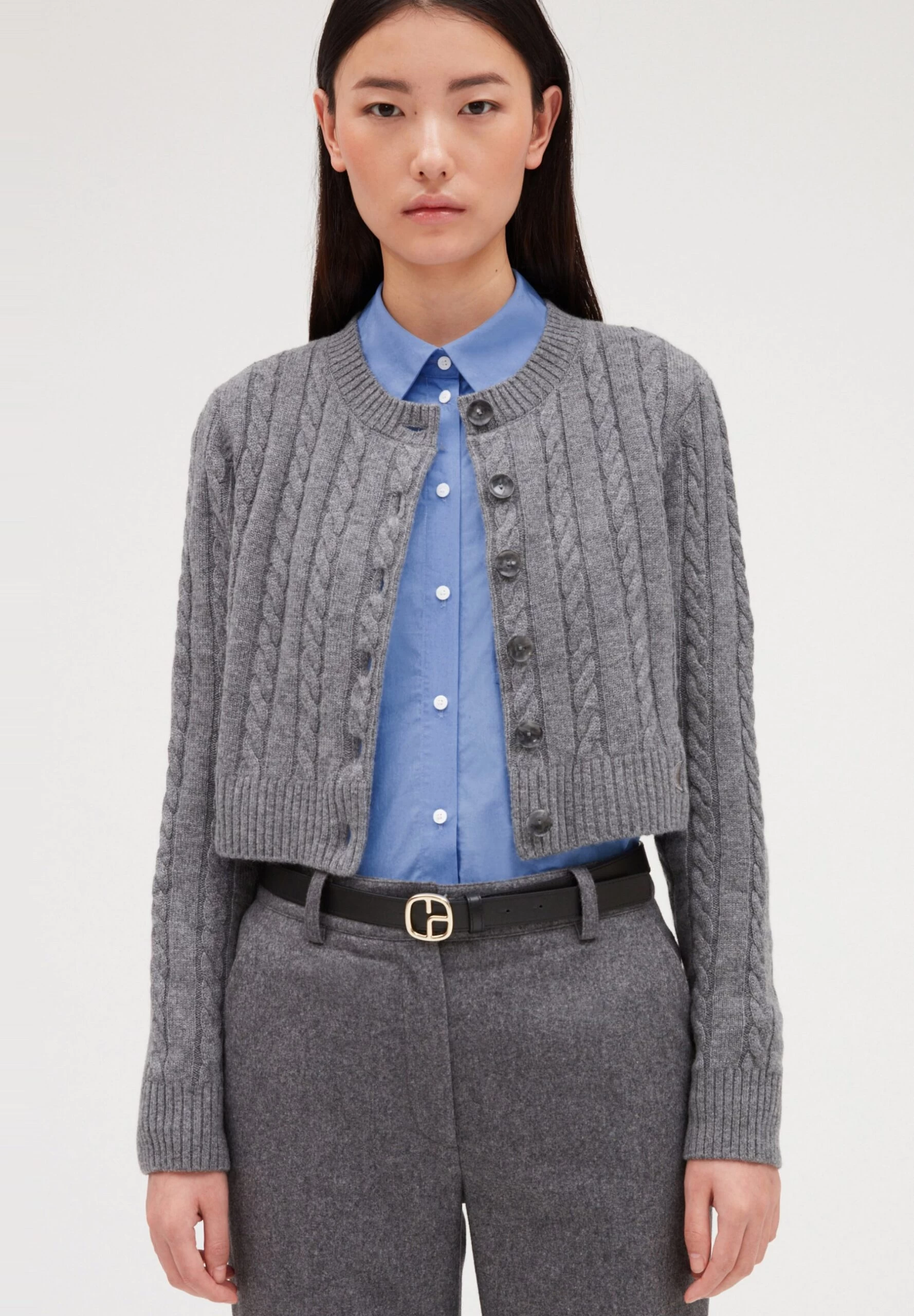 CLAUDIE PIERLOT Mitan - Gilet - Gris Chine 6 CLAUDIE PIERLOT Mitan - Gilet - Gris Chine – Image 4