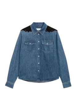 CLAUDIE PIERLOT Cafe - Chemisier - Denim Mid Blue -Claudie Pierlot Mode 3512a28438a944a49586ab0bbce9efc9