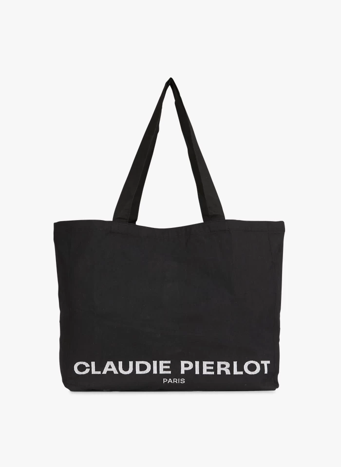 CLAUDIE PIERLOT ATOTEBAG - Sac Cabas En Coton Recyclé | Noir 3 CLAUDIE PIERLOT ATOTEBAG - Sac Cabas En Coton Recyclé | Noir