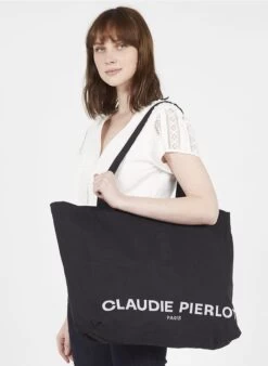 CLAUDIE PIERLOT ATOTEBAG - Sac Cabas En Coton Recyclé | Noir 9 CLAUDIE PIERLOT ATOTEBAG - Sac Cabas En Coton Recyclé | Noir -Claudie Pierlot Mode 3668251