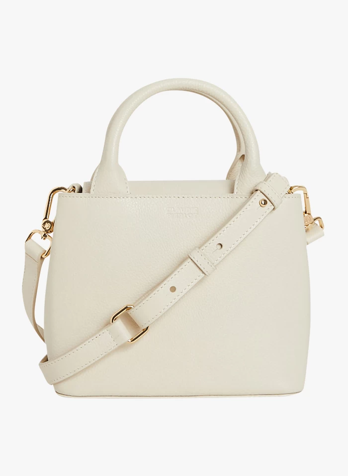 CLAUDIE PIERLOT ANOUCKMINIGRAINED - Mini Sac à Main En Cuir Lisse | Beige 4 CLAUDIE PIERLOT ANOUCKMINIGRAINED - Mini Sac à Main En Cuir Lisse | Beige – Image 2