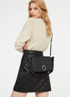 CLAUDIE PIERLOT ANOUCHKAGRAINEDTER - Sac Baguette En Cuir Grainé | Noir -Claudie Pierlot Mode 3813536