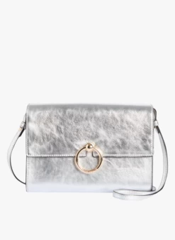 CLAUDIE PIERLOT ANOUCKPOUCHARGENT - Sac Bandoulière En Cuir Métallisé | Argent