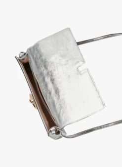 CLAUDIE PIERLOT ANOUCKPOUCHARGENT - Sac Bandoulière En Cuir Métallisé | Argent -Claudie Pierlot Mode 3858122