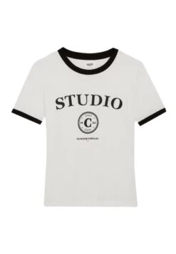 CLAUDIE PIERLOT Trailer - T-Shirt Imprimé - Ecru -Claudie Pierlot Mode 38dd320bd9584b7fb1d8faa1c99c2530