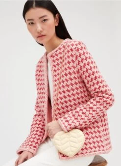 CLAUDIE PIERLOT AMOUR - Sac Forme Coeur En Cuir | Beige -Claudie Pierlot Mode 4037131