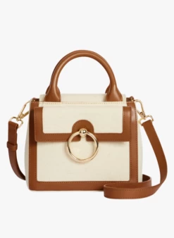 CLAUDIE PIERLOT ANOUCKMINICANVAS - Sac Bandoulière En Toile | Beige