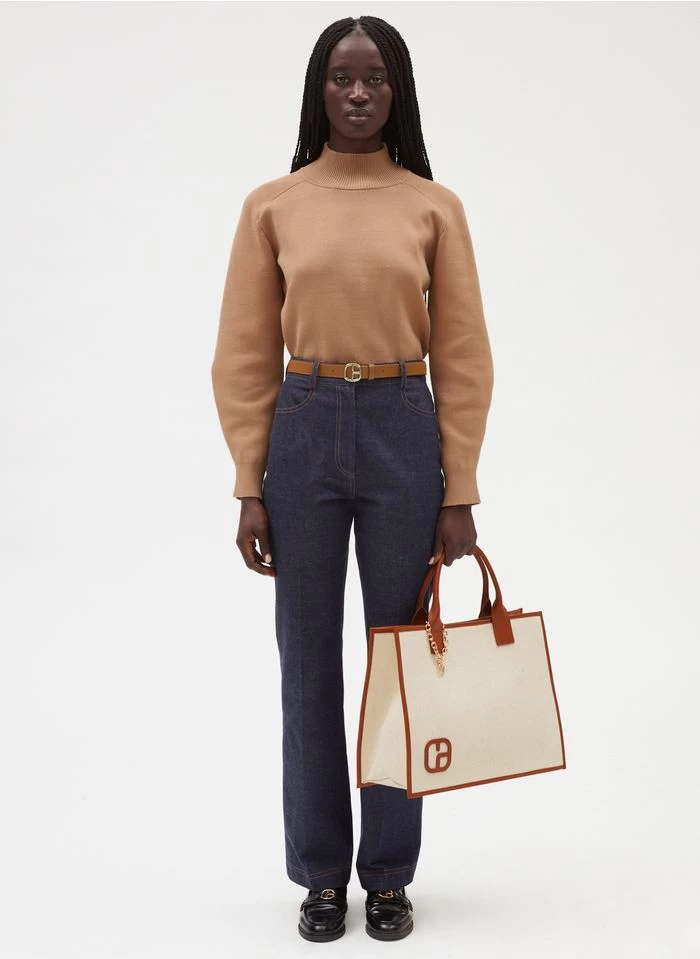 CLAUDIE PIERLOT AUGUSTECANVAS - Cabas En Toile De Coton Et Lin | Beige 6 CLAUDIE PIERLOT AUGUSTECANVAS - Cabas En Toile De Coton Et Lin | Beige – Image 4