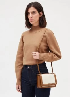 CLAUDIE PIERLOT ALBERTOCANVAS - Sac Bandoulière En Toile | Beige -Claudie Pierlot Mode 4067165