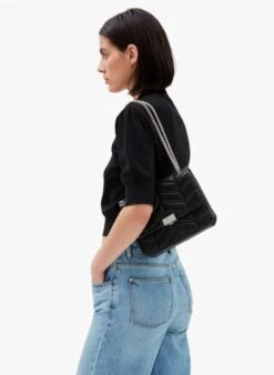 CLAUDIE PIERLOT ANGELANEWQUILT - Sac Chaîne En Cuir | Noir -Claudie Pierlot Mode 4101923