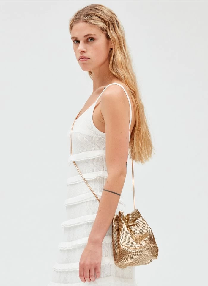 CLAUDIE PIERLOT ANIGHTBAG - Sac Bandoulière Cotte De Maille | Jaune 4 CLAUDIE PIERLOT ANIGHTBAG - Sac Bandoulière Cotte De Maille | Jaune – Image 2