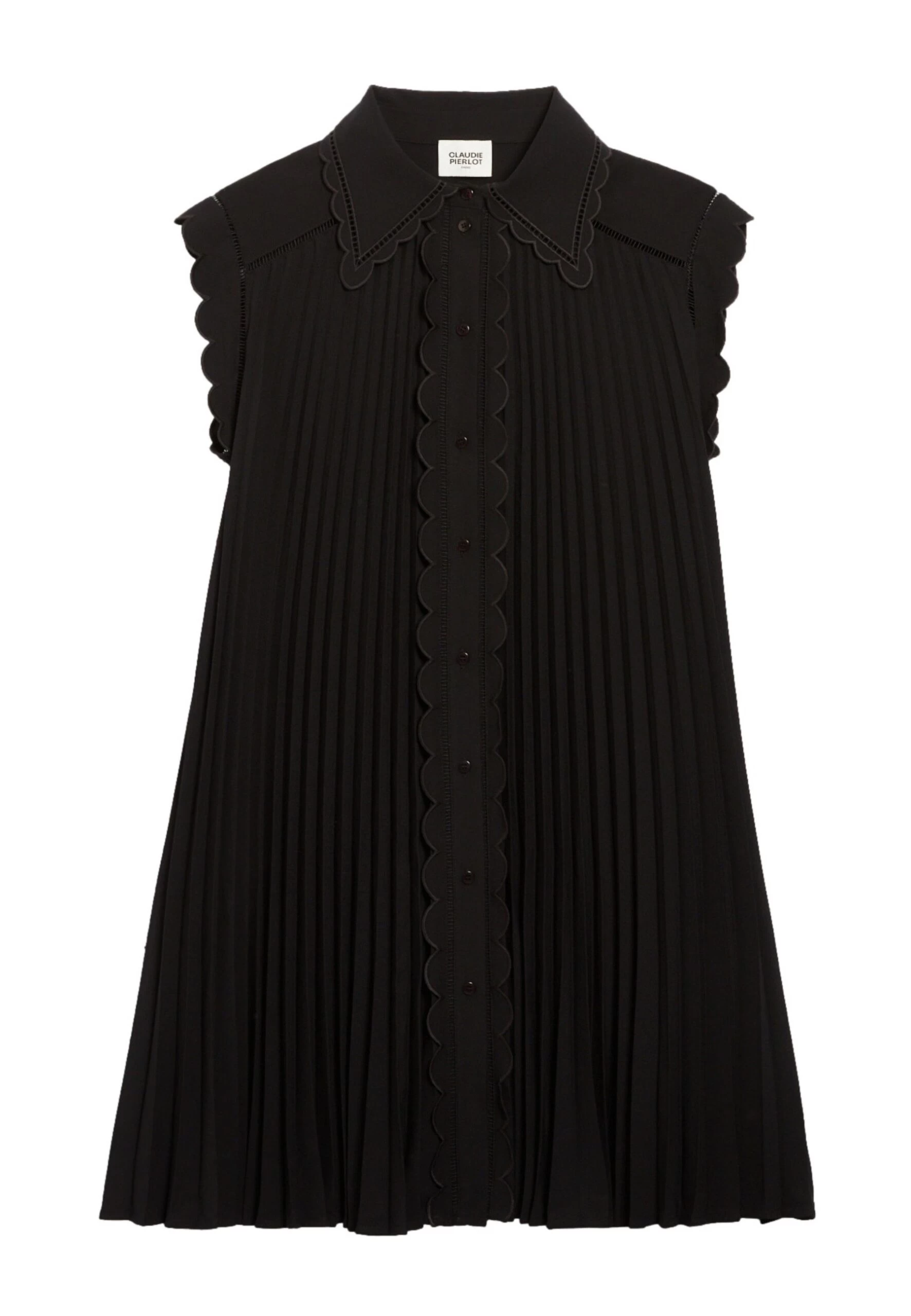 CLAUDIE PIERLOT Ramo - Robe Chemise - Noir 7 CLAUDIE PIERLOT Ramo - Robe Chemise - Noir – Image 5