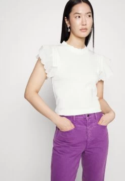 CLAUDIE PIERLOT Tamie - T-Shirt Basique - Ecru -Claudie Pierlot Mode 462352cf1de04eab84338d7ea3222d01