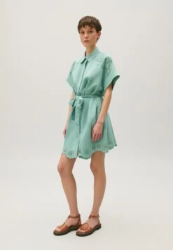 CLAUDIE PIERLOT Raflia - Robe Chemise - Vert D Eau -Claudie Pierlot Mode 4a2316eb797842c1913a057795f62697