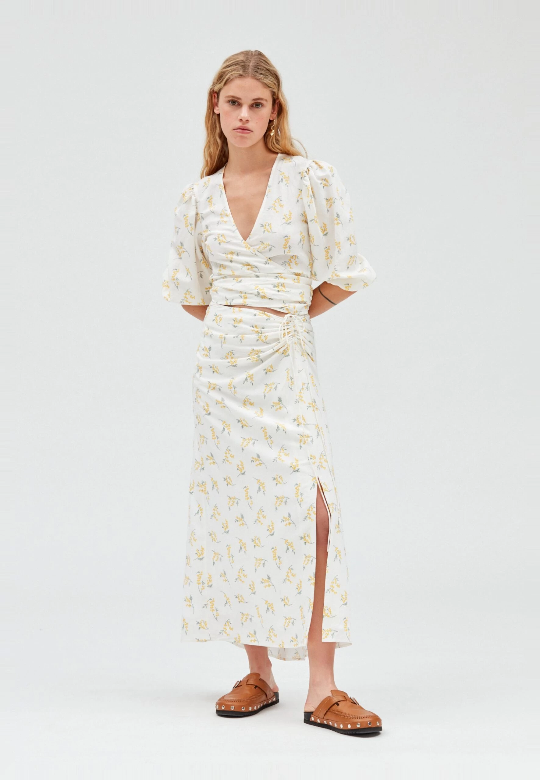 CLAUDIE PIERLOT Sapinmimosa - Jupe Longue - Print Clair 4 CLAUDIE PIERLOT Sapinmimosa - Jupe Longue - Print Clair – Image 2