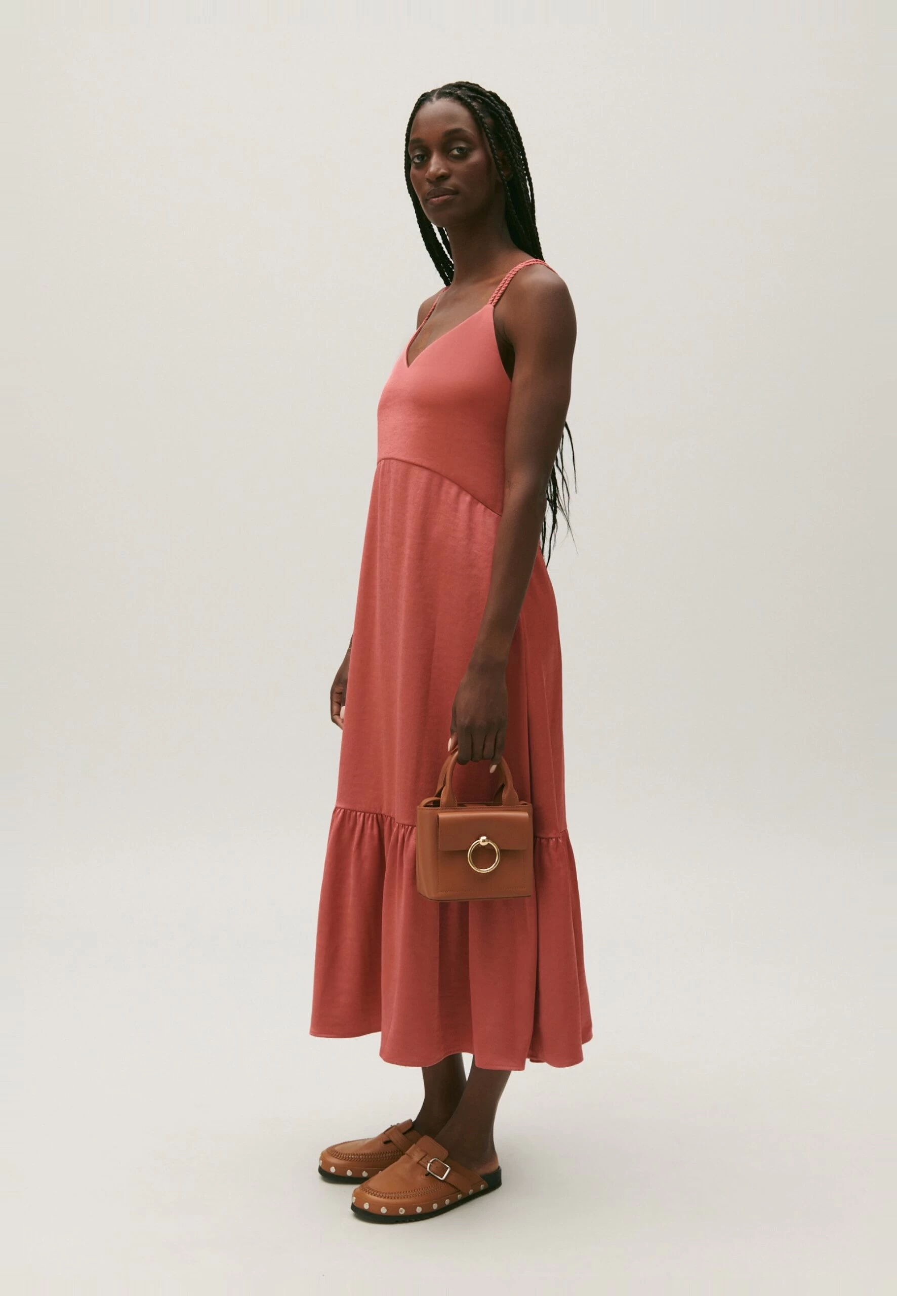 CLAUDIE PIERLOT Roya - Robe Longue - Terracotta 4 CLAUDIE PIERLOT Roya - Robe Longue - Terracotta – Image 2