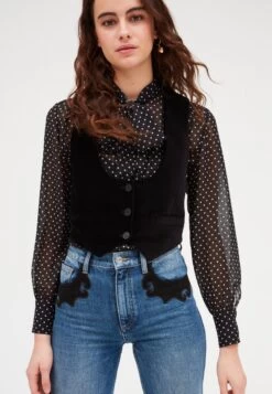 CLAUDIE PIERLOT Val - Veste Sans Manches - Noir -Claudie Pierlot Mode 59bef4056e7342ac9183c2d149fa607b