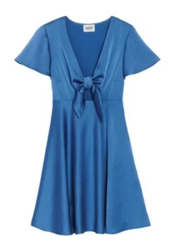 CLAUDIE PIERLOT Raffia - Robe De Jour - Bleu Orage -Claudie Pierlot Mode 5d3fdf30716e46359170a768a613e1d3