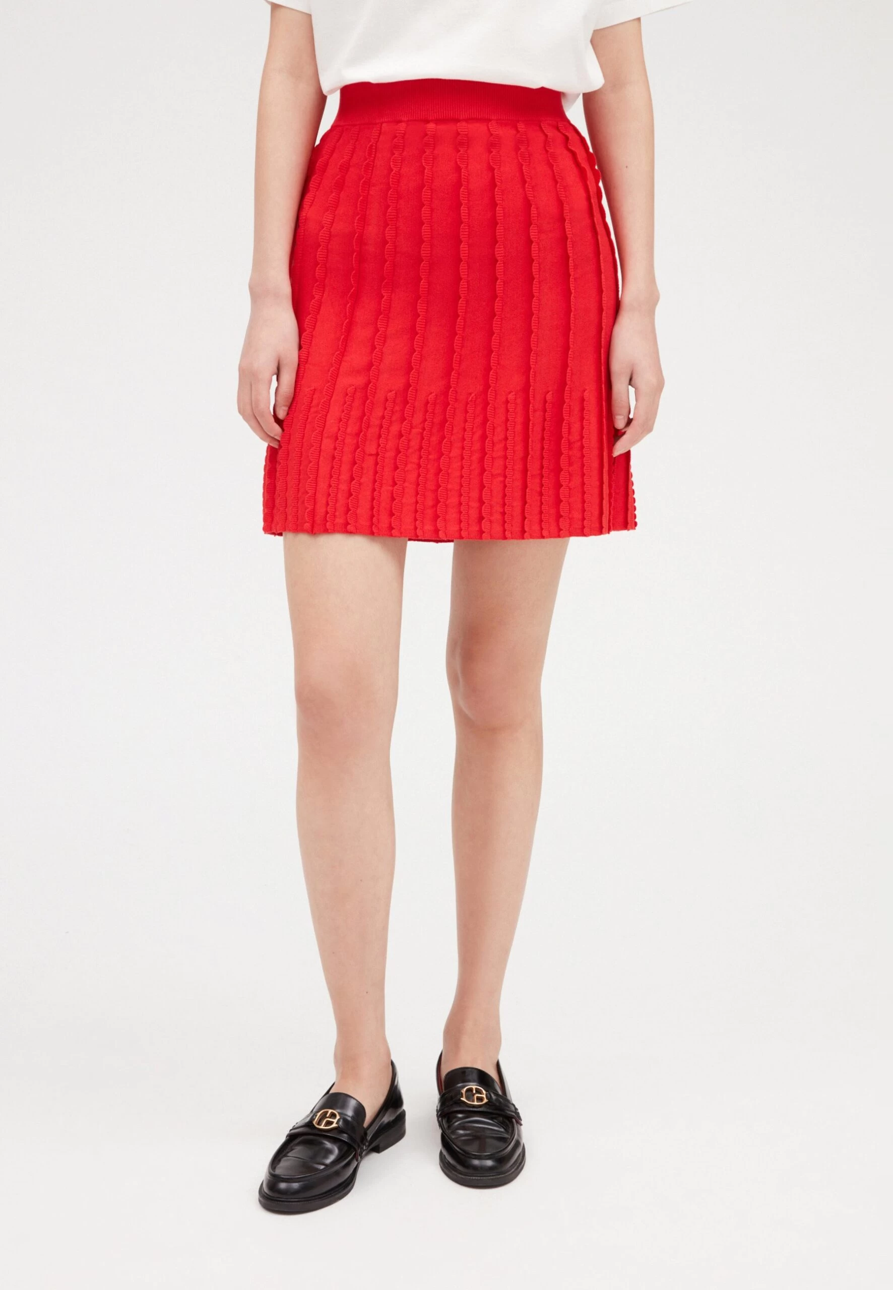 CLAUDIE PIERLOT Merina - Jupe Trapèze - Rouge 3 CLAUDIE PIERLOT Merina - Jupe Trapèze - Rouge