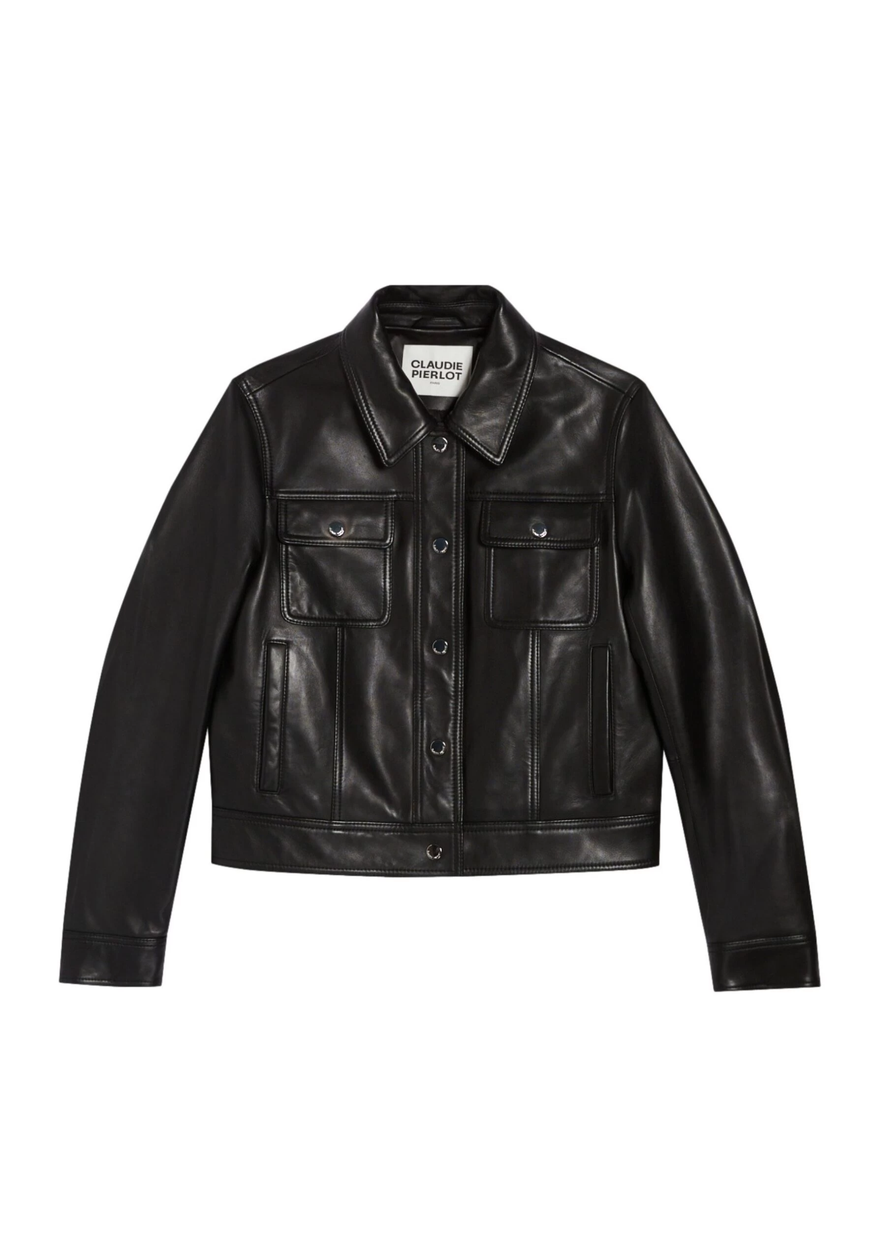 CLAUDIE PIERLOT Ciao - Veste En Cuir - Noir 7 CLAUDIE PIERLOT Ciao - Veste En Cuir - Noir – Image 5