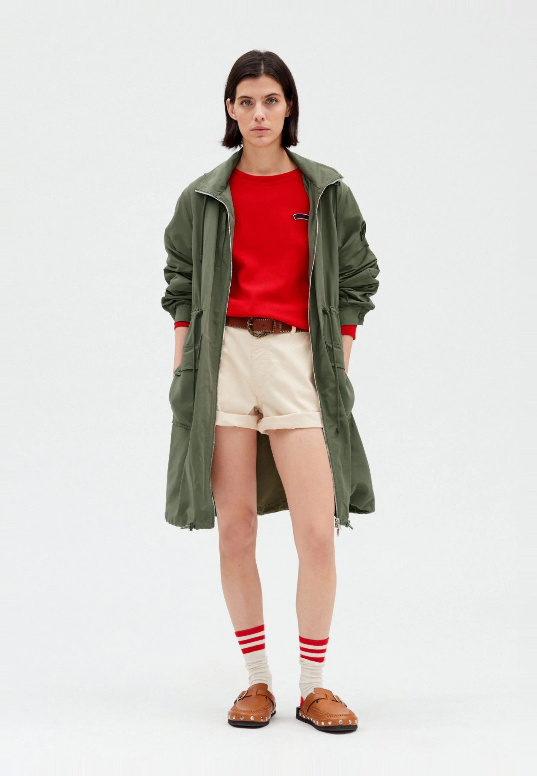 CLAUDIE PIERLOT Gadget - Parka - Kaki 4 CLAUDIE PIERLOT Gadget - Parka - Kaki â Image 2