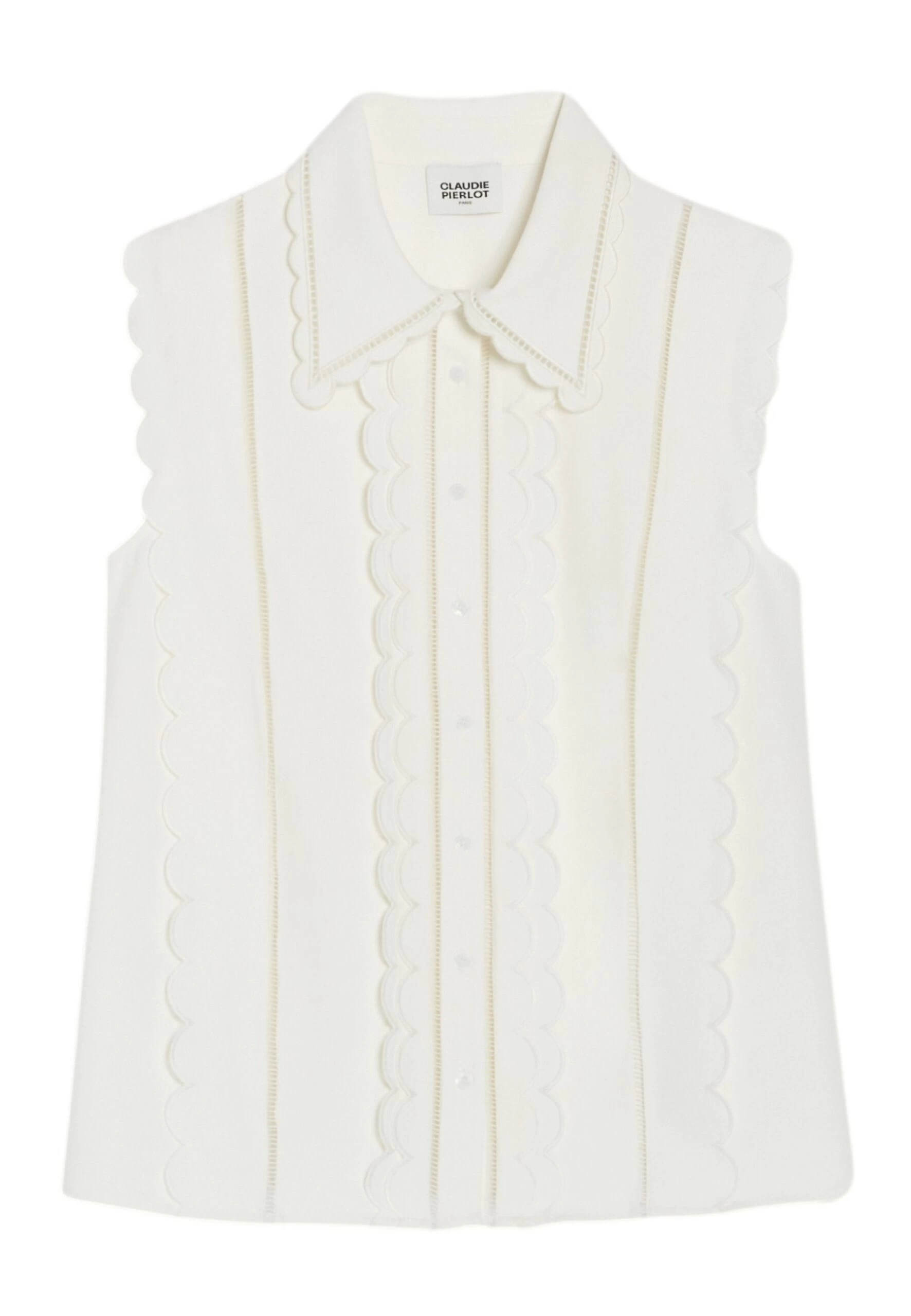 CLAUDIE PIERLOT Beflower - Débardeur - Ecru 7 CLAUDIE PIERLOT Beflower - Débardeur - Ecru – Image 5